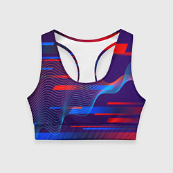 Топик спортивный женский Abstraction colored, цвет: 3D-принт