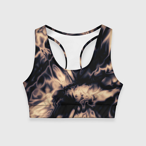 Женский спортивный топ Абстракция шёлк / 3D-принт – фото 1