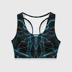Топик спортивный женский Мягкие абстрактные симметричные линии, цвет: 3D-принт