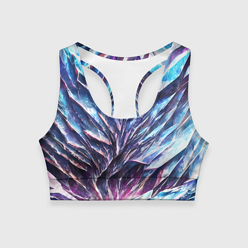Женский спортивный топ Синий драгоценный камень / 3D-принт – фото 1