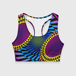 Топик спортивный женский Абстрактный узор, цвет: 3D-принт