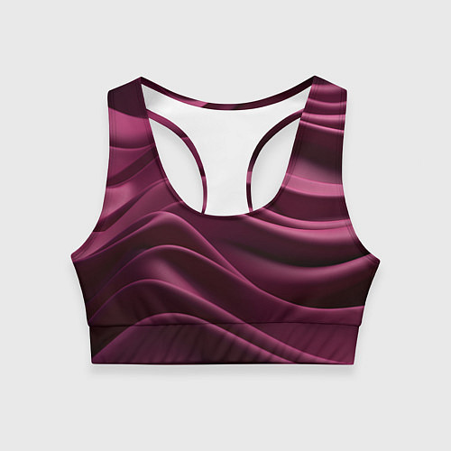 Женский спортивный топ Шелк бургунди / 3D-принт – фото 1