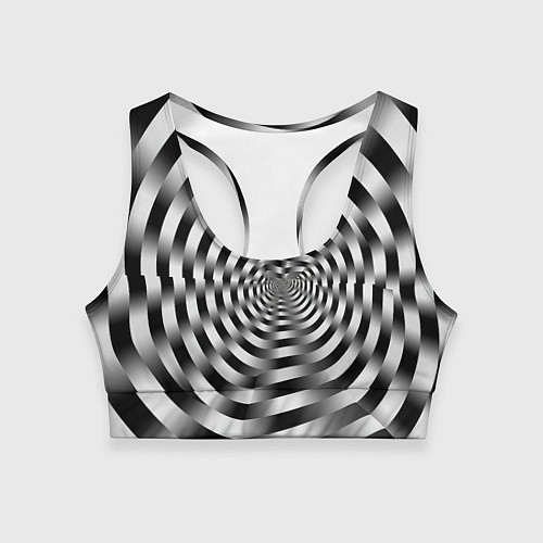 Женский спортивный топ Оптическая иллюзия спиральное заклинание / 3D-принт – фото 1