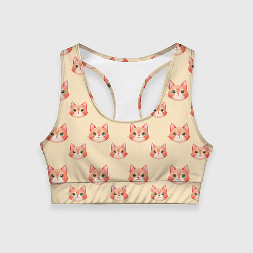 Женский спортивный топ Рыжие котята / 3D-принт – фото 1