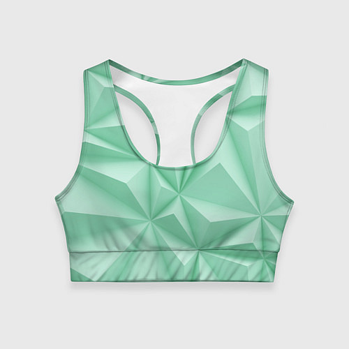 Женский спортивный топ Объемные пирамидки / 3D-принт – фото 1