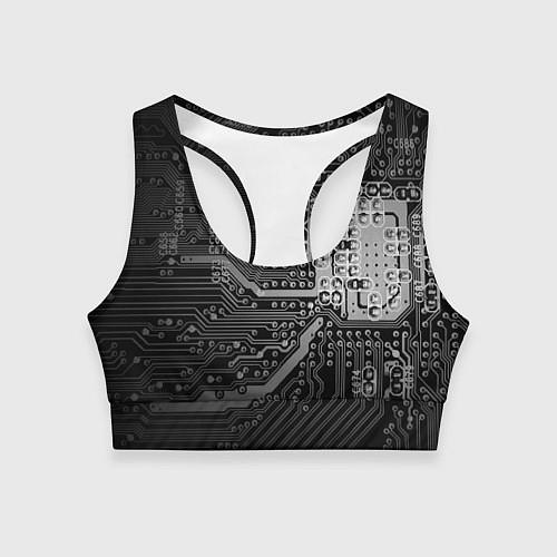 Женский спортивный топ Микросхема плата / 3D-принт – фото 1