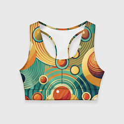 Топик спортивный женский Схема центра вселенной, цвет: 3D-принт
