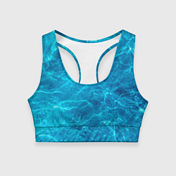 Топик спортивный женский Водная текстура, цвет: 3D-принт