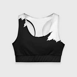 Топик спортивный женский Просто краска черно белая, цвет: 3D-принт