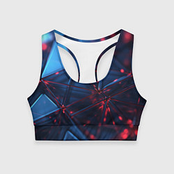 Топик спортивный женский Абстрактные треугольные элементы, цвет: 3D-принт
