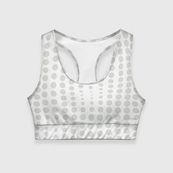 Топик спортивный женский Пятнистые оптические круги - абстрактная иллюзия, цвет: 3D-принт