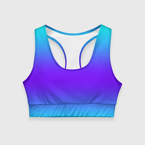 Женский спортивный топ Неоновый градиент текстура / 3D-принт – фото 1