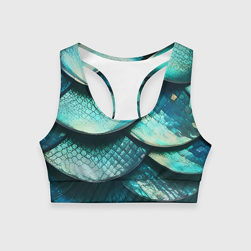 Женский спортивный топ Чешуя крупной рыбы / 3D-принт – фото 1