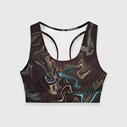Топик спортивный женский Волна безумия, цвет: 3D-принт