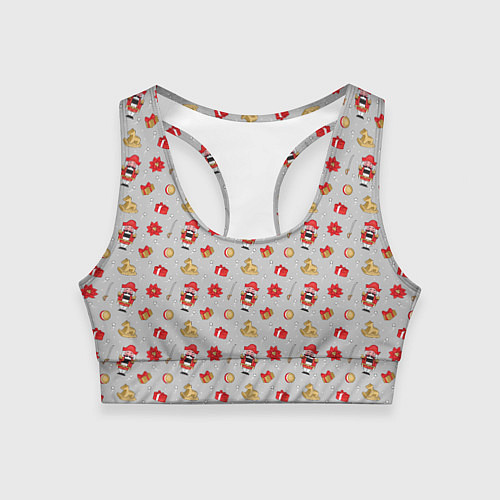 Женский спортивный топ Щелкунчик и игрушки / 3D-принт – фото 1