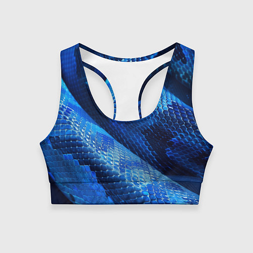 Женский спортивный топ Змеиный стиль / 3D-принт – фото 1