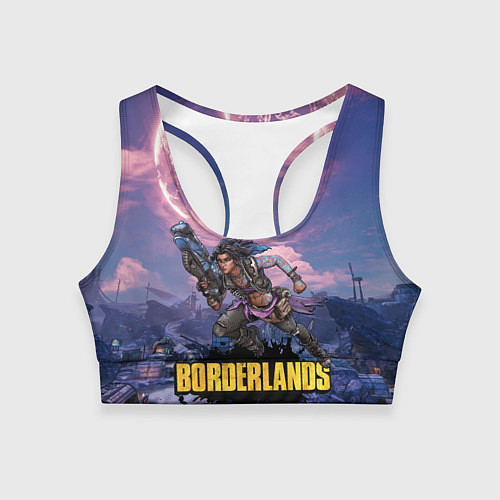 Женский спортивный топ Borderlands вооружение / 3D-принт – фото 1