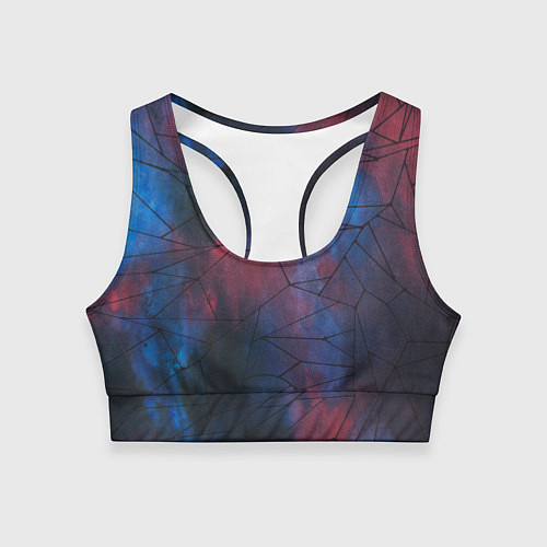 Женский спортивный топ Космическая паутина / 3D-принт – фото 1