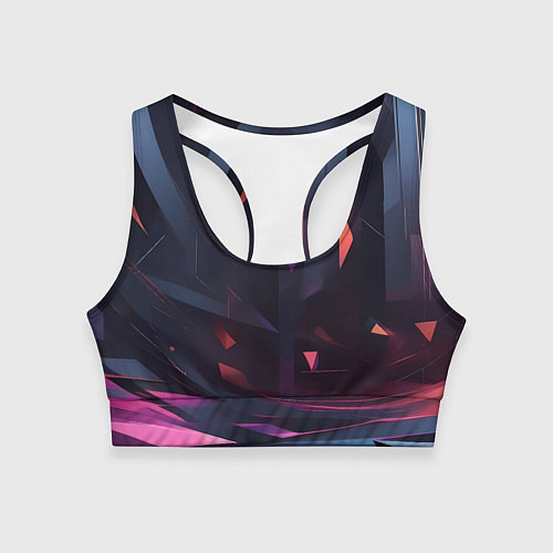 Женский спортивный топ Абстрактный вихрь / 3D-принт – фото 1