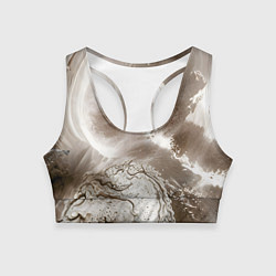 Топик спортивный женский Песок и вода, цвет: 3D-принт