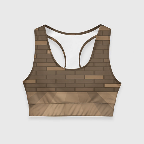 Женский спортивный топ Уютный интерьер / 3D-принт – фото 1