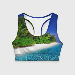 Топик спортивный женский Tropic, цвет: 3D-принт