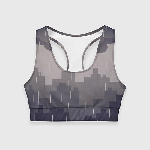 Женский спортивный топ Вечерний дождь / 3D-принт – фото 1