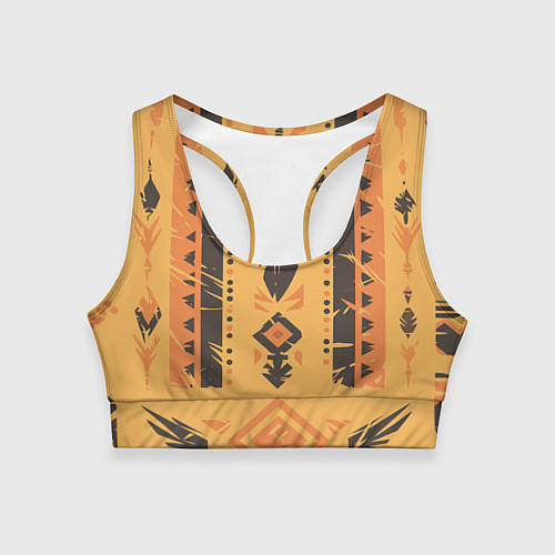 Женский спортивный топ Прикид индейца / 3D-принт – фото 1