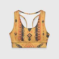 Топик спортивный женский Прикид индейца, цвет: 3D-принт