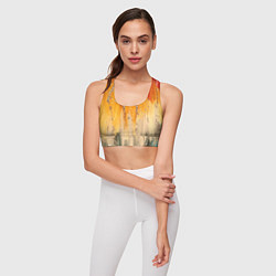 Топик спортивный женский Красочная текстура с блестяшками, цвет: 3D-принт — фото 2