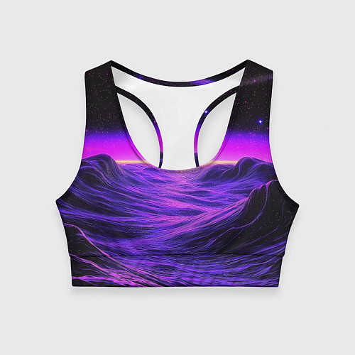 Женский спортивный топ Космический пейзаж и комета / 3D-принт – фото 1