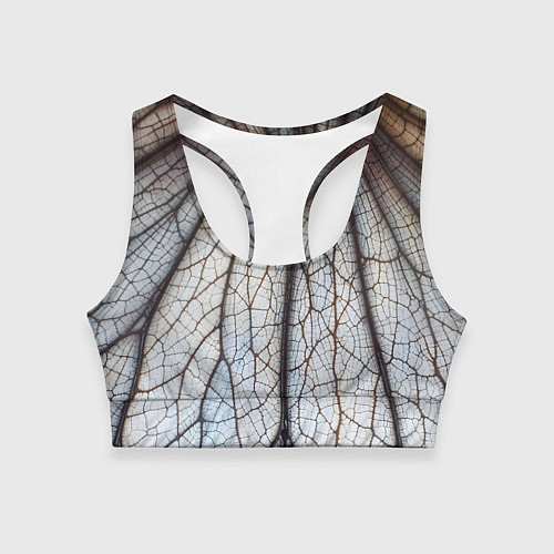 Женский спортивный топ Прожилки растения / 3D-принт – фото 1