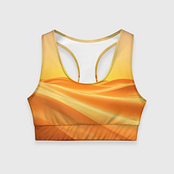 Топик спортивный женский Золотые пески, цвет: 3D-принт