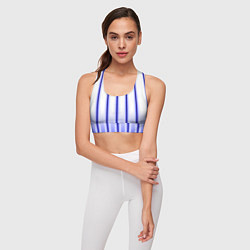 Топик спортивный женский Striped suit, цвет: 3D-принт — фото 2