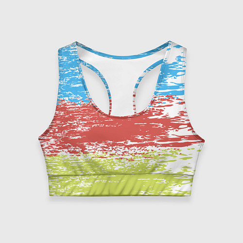 Женский спортивный топ Взмах кистью / 3D-принт – фото 1