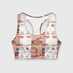 Топик спортивный женский 5 000 рублей, цвет: 3D-принт