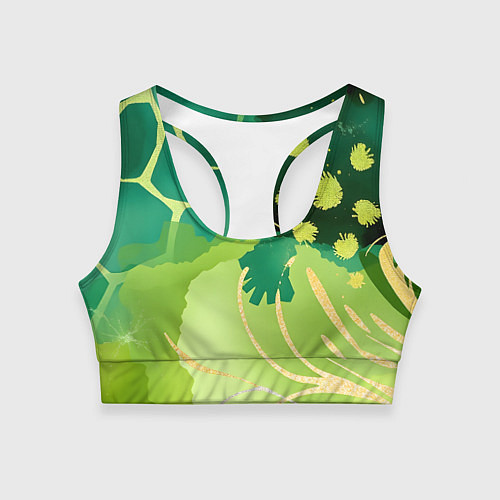 Женский спортивный топ Вдохновленный природой / 3D-принт – фото 1