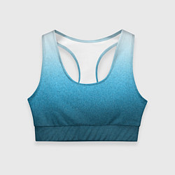 Женский спортивный топ Голубой мягкий градиент текстура крошка