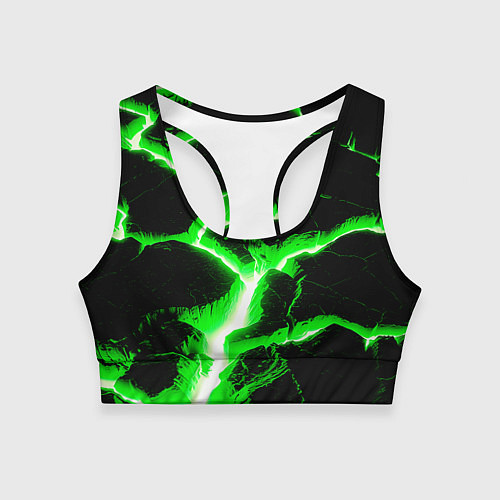Женский спортивный топ Разлом / 3D-принт – фото 1
