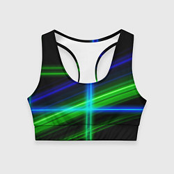 Женский спортивный топ Color blue black green