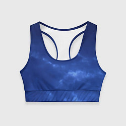 Женский спортивный топ Темный синий тучи на небе