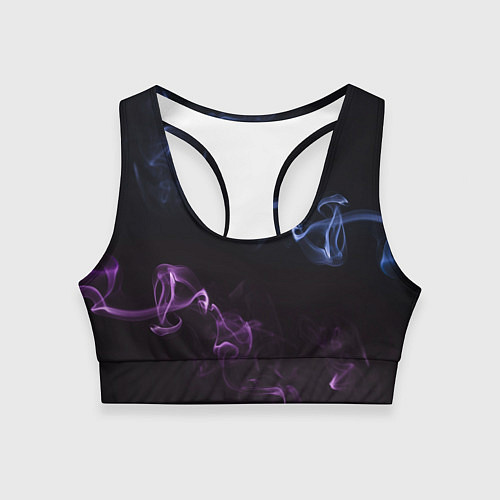 Женский спортивный топ Color black blue pink / 3D-принт – фото 1