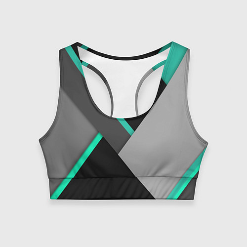 Женский спортивный топ Multicoloured / 3D-принт – фото 1