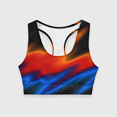 Женский спортивный топ Multicoloured / 3D-принт – фото 1