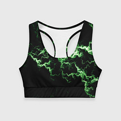 Женский спортивный топ Lightning green glow