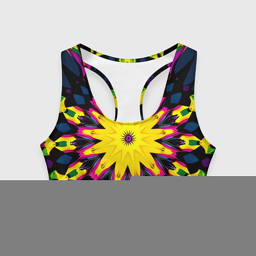Женский спортивный топ Звездный калейдоскоп / 3D-принт – фото 1