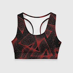 Топик спортивный женский Triangles with dots, цвет: 3D-принт