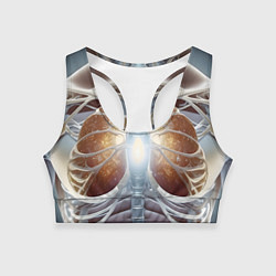 Женский спортивный топ Рентген и скелет