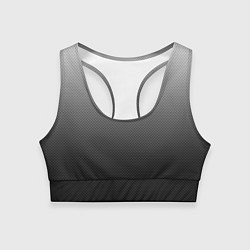 Топик спортивный женский Текстурированный градиент тёмно-серый, цвет: 3D-принт