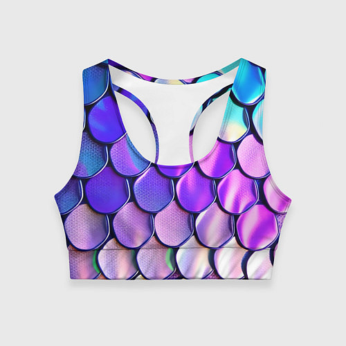 Женский спортивный топ Мазки краски с градиентом / 3D-принт – фото 1